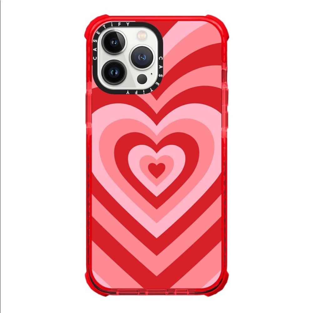 Casetify 70’s pink heart iPhone 13 Pro Case
